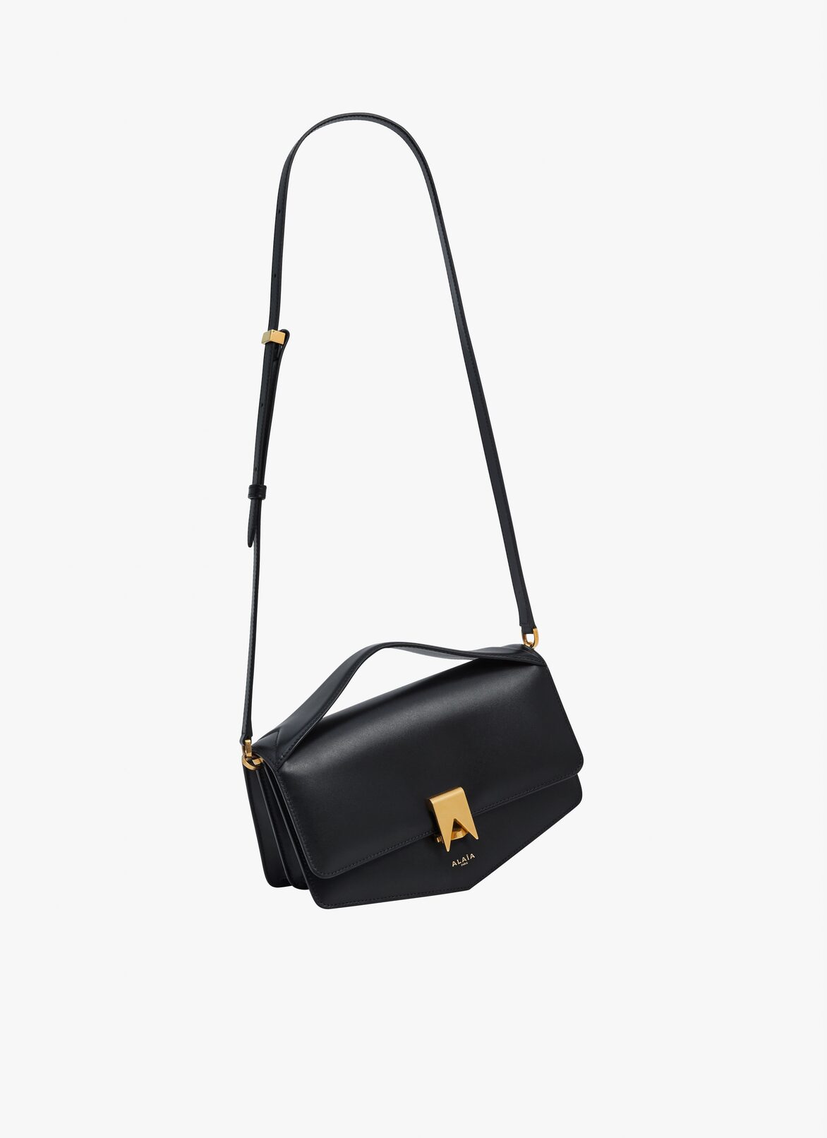 Le Papa east west bag in box calfskin ALAÏA BLACK LE PAPA EAST WEST BAG IN BOX CALFSKIN